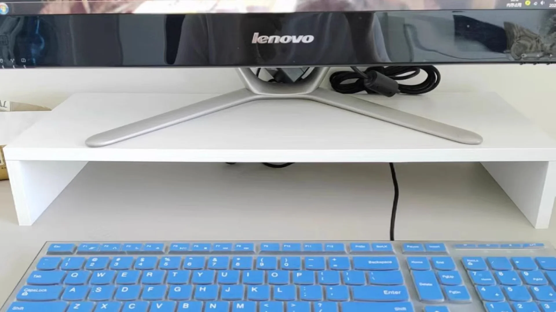 Desktop Computer Taller Stand Office Desktop Shelf Monitor Screen Storage Base Notes photo 4
