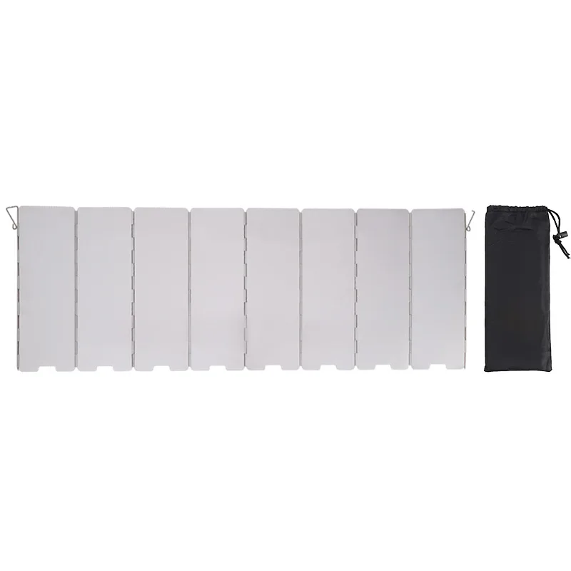 8/9/10 Plates Gas Stove Wind Shield Outdoor Camping Picnic Cooking Burner Windproof Screen Aluminum Alloy Wind Screen photo 4