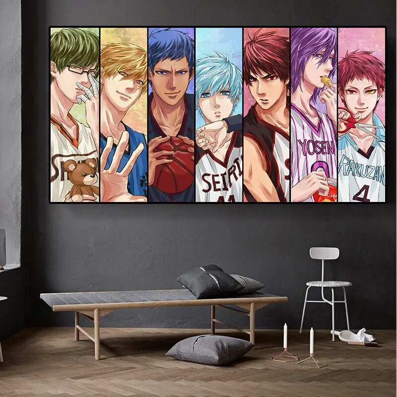 Kurokos Basketball Anime Canvas Poster Print  Wall Art Decor for Living Room Home Decoration Mural Painting photo 1