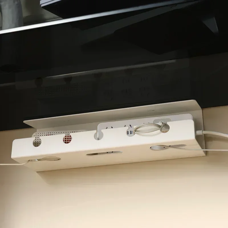 Under Desk Cable Management Cable Tray Under Desk With Clamp Power Strip Cord Holder No Drilling Sturdy Spacious supplies photo 1