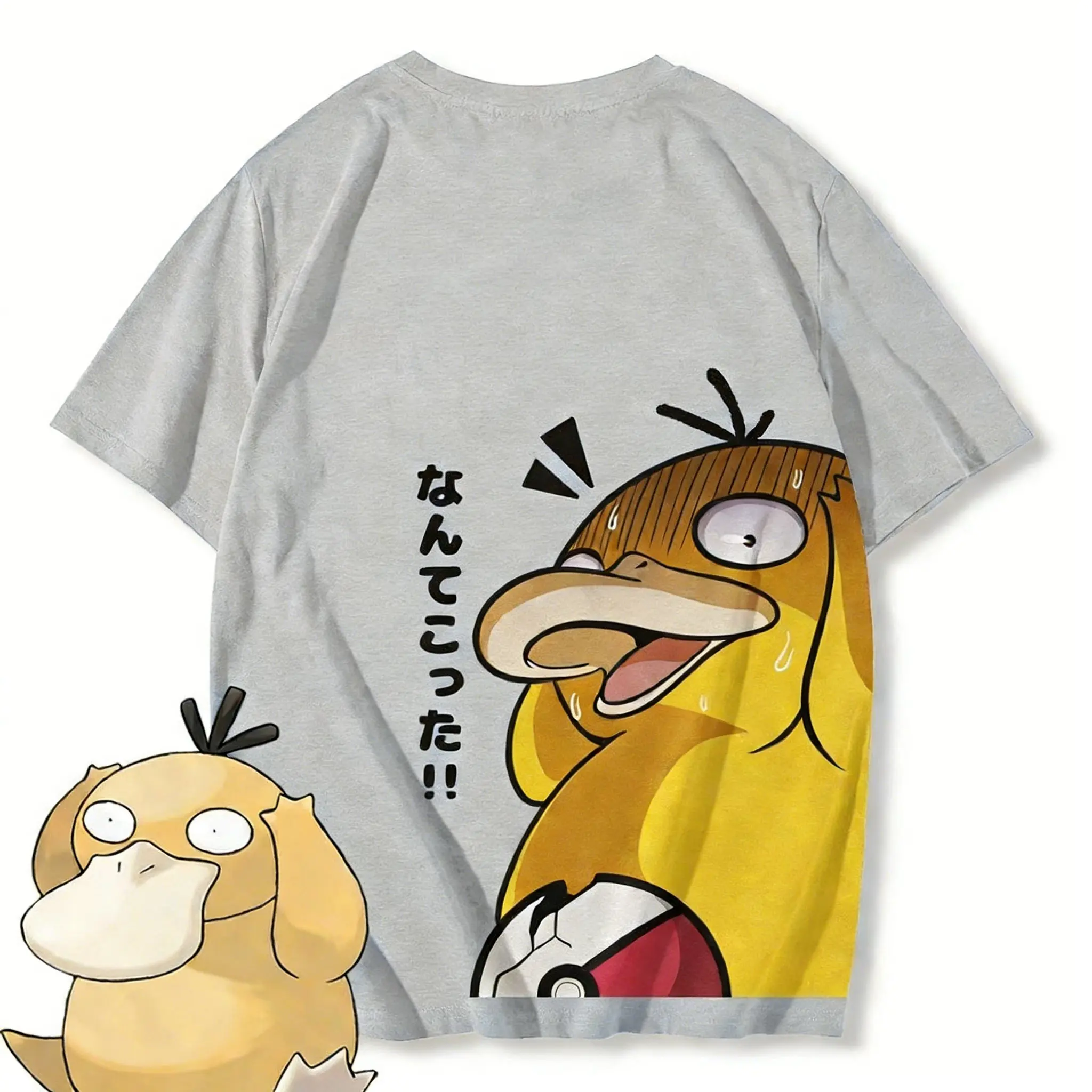 Anime Pokemon Psyduck Printed T-shirt Men's and Women's T-shirt Men's Tops Harajuku Y2K T-shirt 2026 Summer New Tee Streetwear photo 3