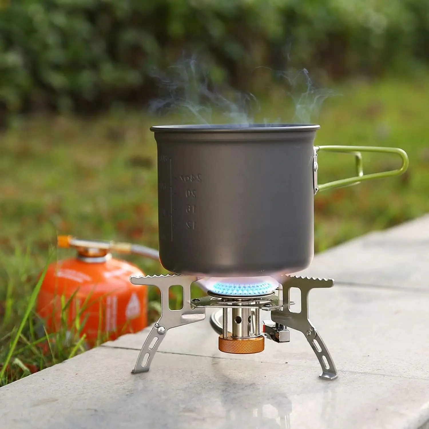 Foldable Camping Gas Stove 3500/5800W Big Power BBQ Picnic Burner Portable Outdoor Windproof Fishing Hiking Heating Stove photo 2