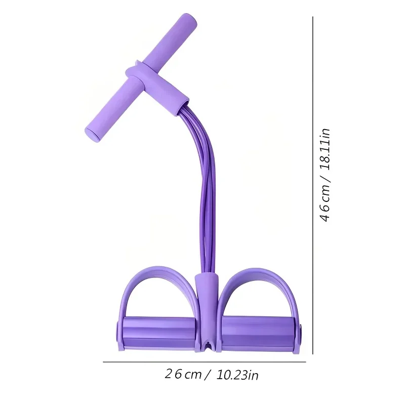 4‑Tube Pedal Tension Rope Multi‑Functional Household Fitness Elastic Band for Yoga Abdominal Body Exercise photo 6