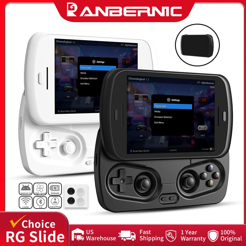 Anbernic RG Slide Retro Handheld Game Console 4.7" LTPS In-Cell Android Video Gaming Player Supports AI Assistant 1080p-Port Out photo 1