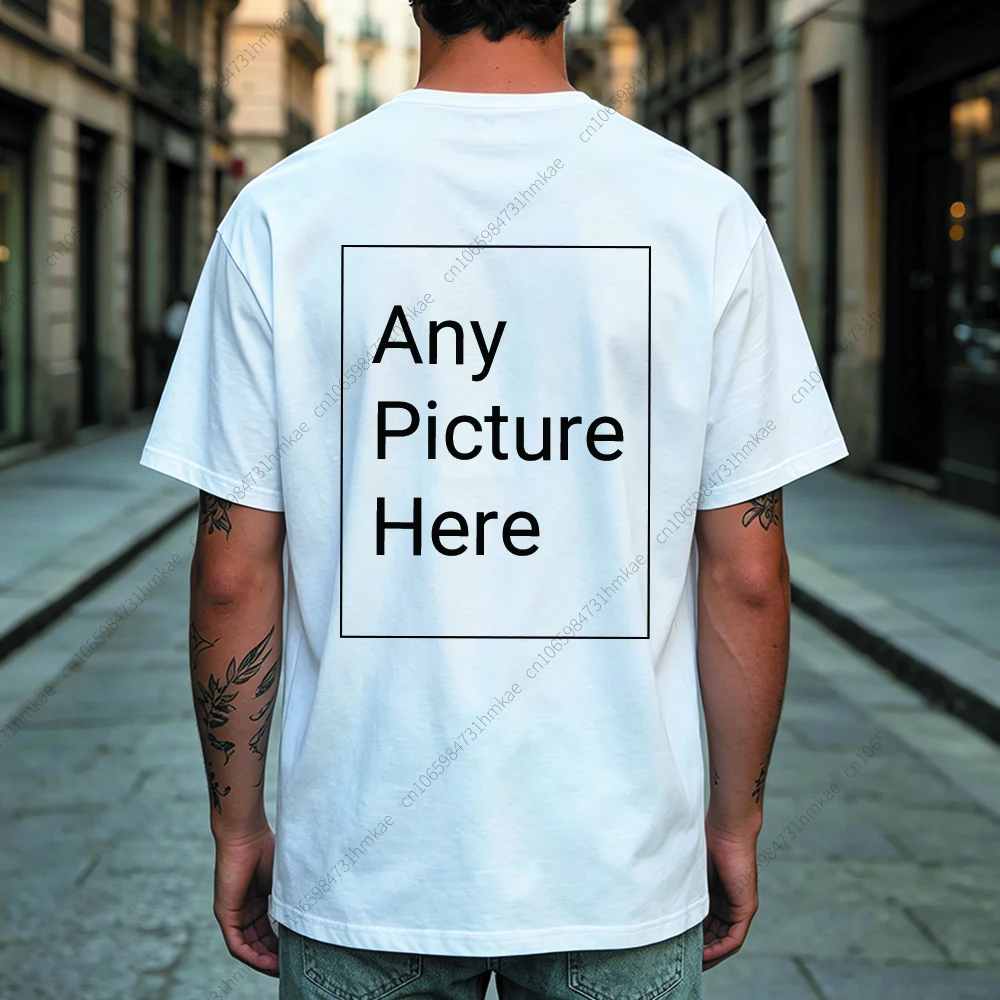 Custom Personalized Your Photo Man T Shirt for Boys Front Back Print Customized Funny Tshirts for Men Short T-shirt Tops Tees photo 6