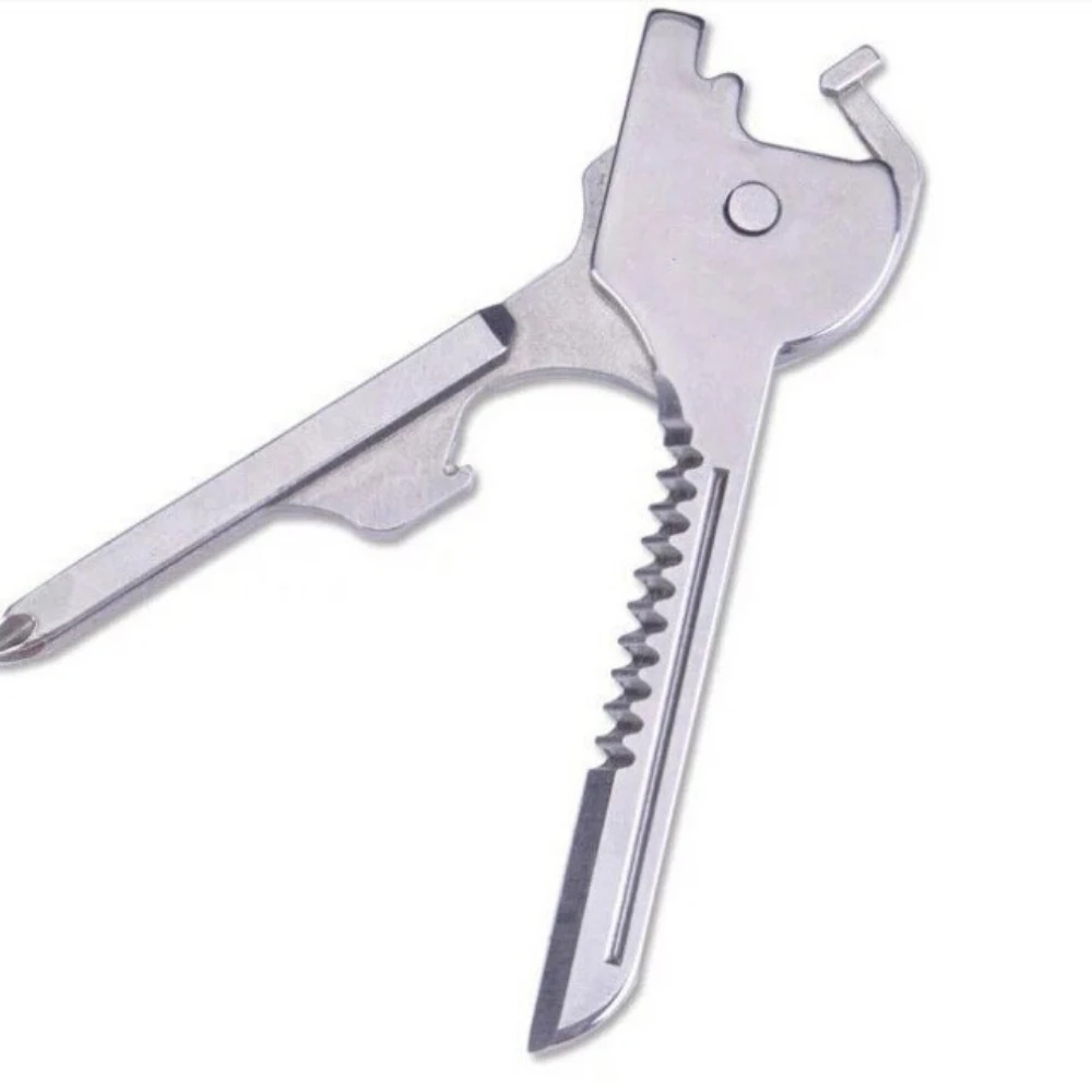 1PC 6-in-1 Stainless Steel EDC Multi Tool Utili-Key - Keychain Pocket Cutter Knife Screwdriver Unboxing Tool photo 5