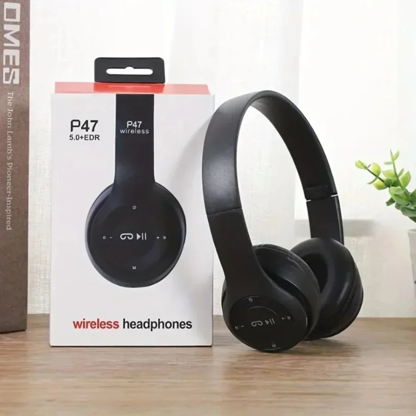Wireless Headset Bluetooth 5.0 Foldable Sport Over Ear Headphones Stereo Bass Earphone for Running Gaming Phone Tablet photo 3