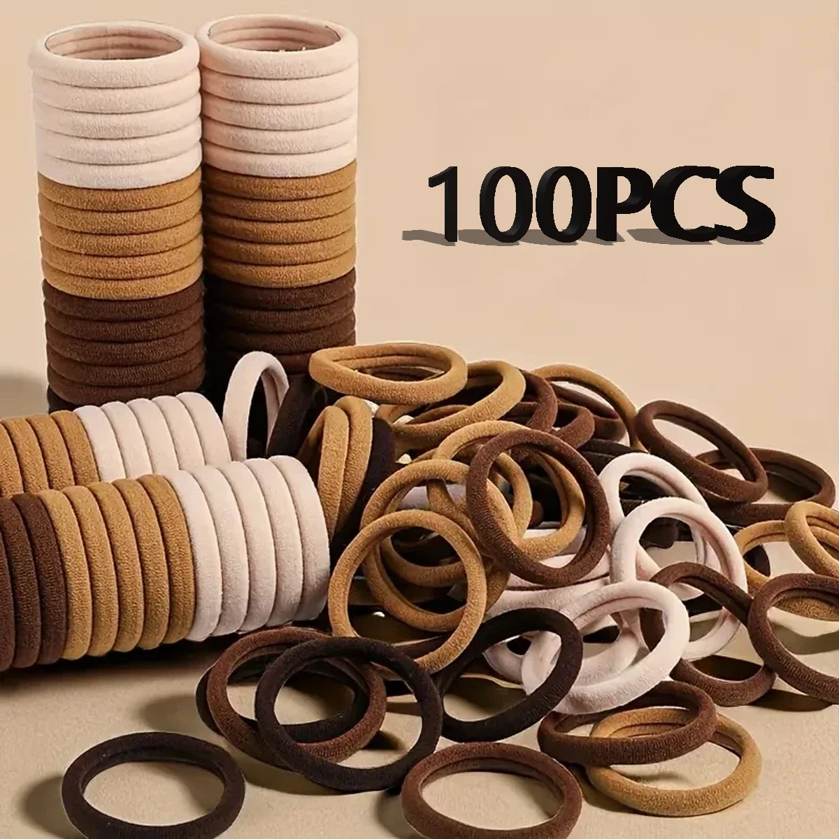 30-200 pieces of women's hair accessories, basic headband, headband tie, ponytail holder, simple and fashionable nylon photo 1