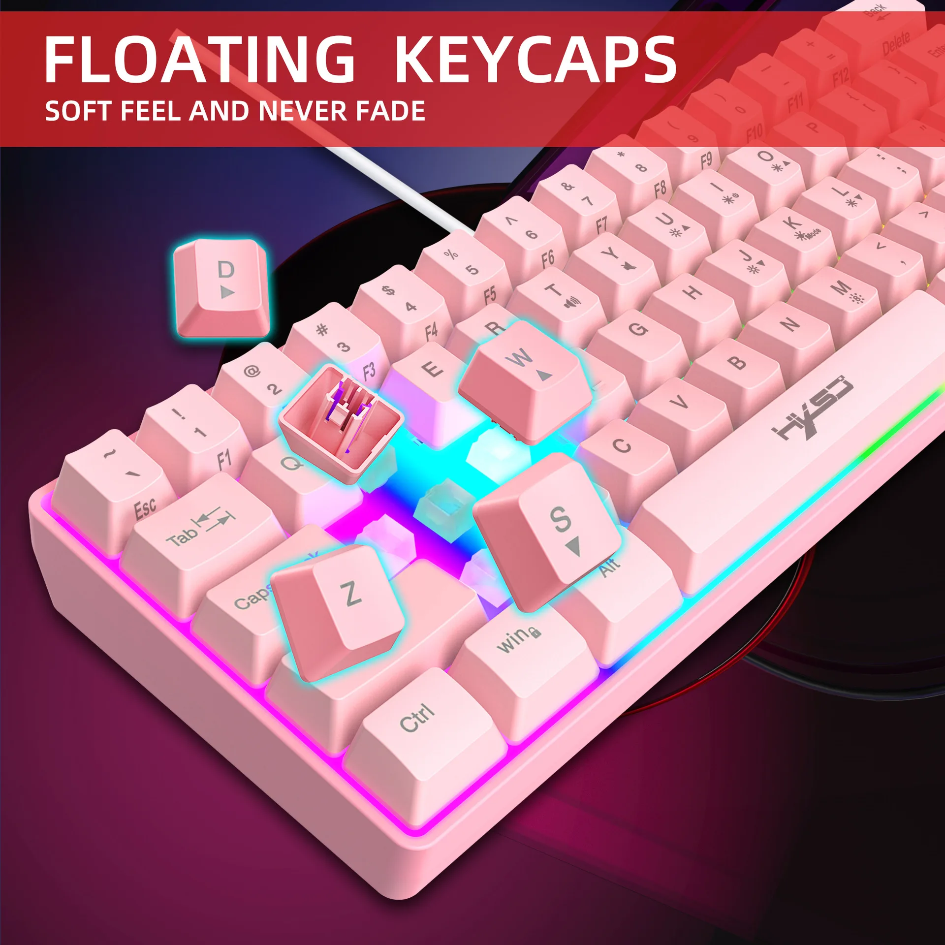 Keyboard and Mouse Teclados Kit Gamer Keyboards Combos 60%PC Teclado E Branco Clavier Souris Gaming Deofertas Maus Und Tastatur photo 2