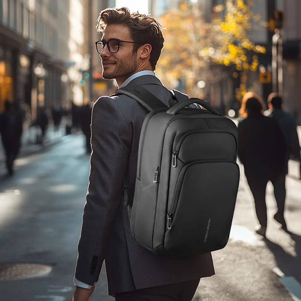 HK Multifunctional Business Backpack Men Large Capacity Travel Backpack Waterproof 17.3" Laptop Bag With USB Office Work Daypack photo 4