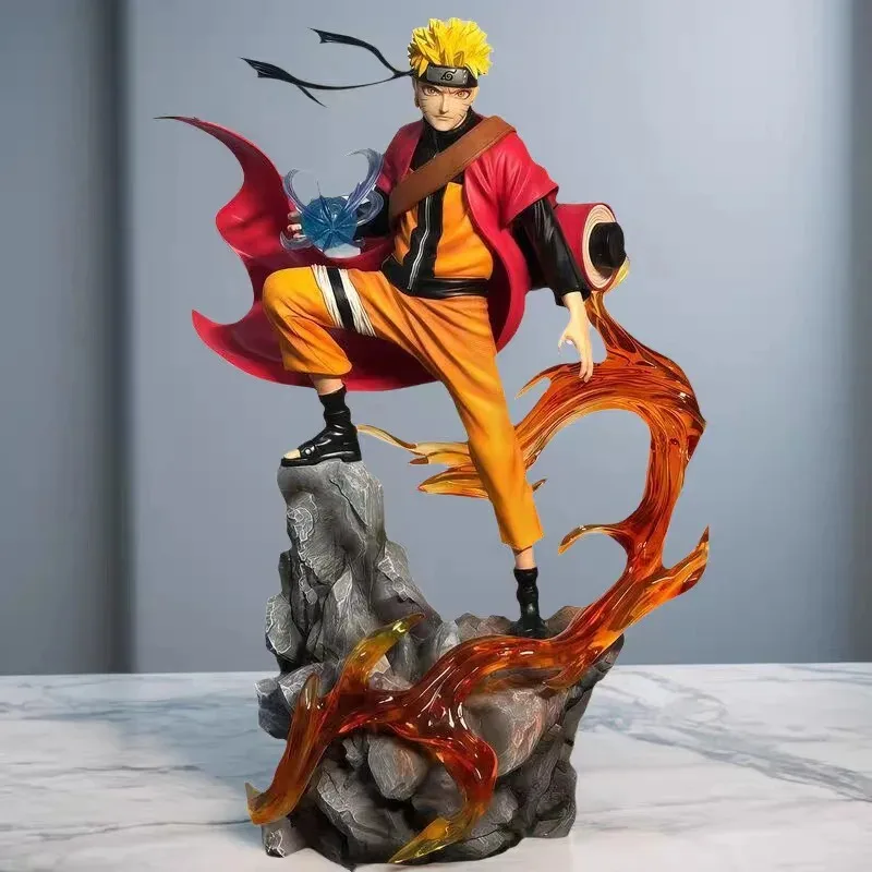 **23cm Naruto Anime Figure Uzumaki Naruto Uchiha Sasuke Action Model Pvc Statue Desktop Ornament Collection Toys Gift photo 1