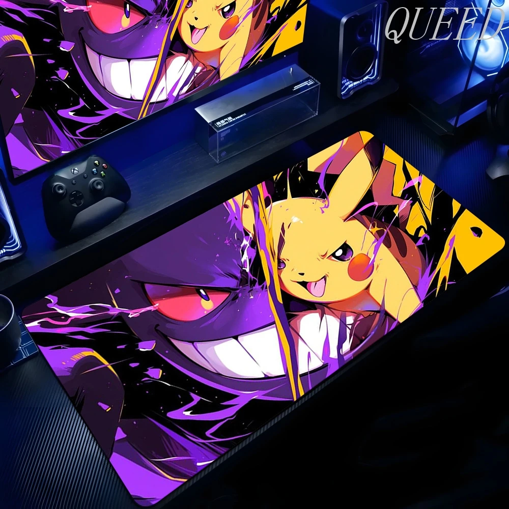 Laptop Black Gaming Accessories Mouse Pad Keyboard Non-slip Rug PC Japan Anime P-pokemon Gengar Mousepad Gamer Keyboard Carpet photo 3