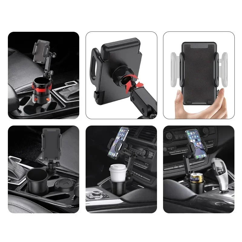 Car Cup Holder Mount Expander with Car Cell Phone Holder 360 Rotation Cup Holder Expander Smartphone Auto Interior Accessories photo 3