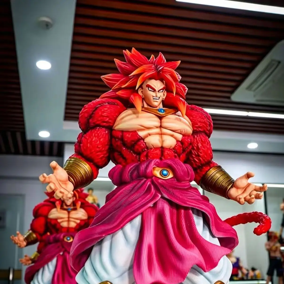 Dragon Ball Z Broly Super Saiyan 4 Anime Figure GK Statue Red Hair Black Hair Ver. PVC Action Figurine Model Collection Desktop photo 1