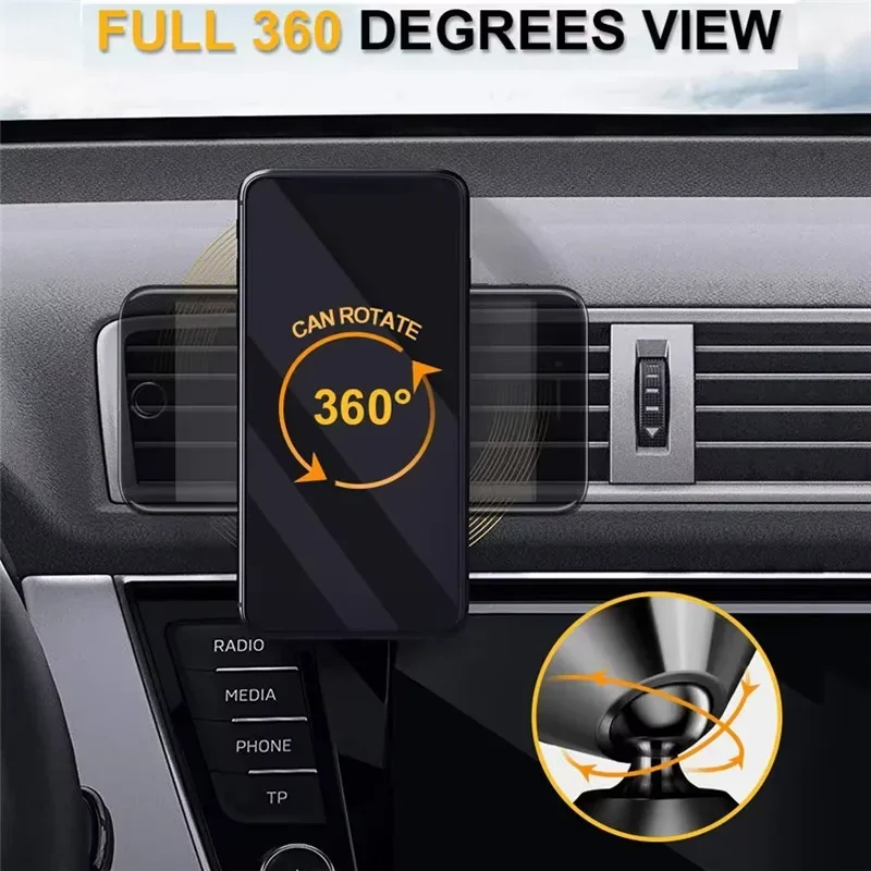 Magnetic Phone Holder Car Mount With Car Air Vent Clip Cellphone Mount Phone Bracket 360 Degree Adjustable Smart Phone Universal photo 1