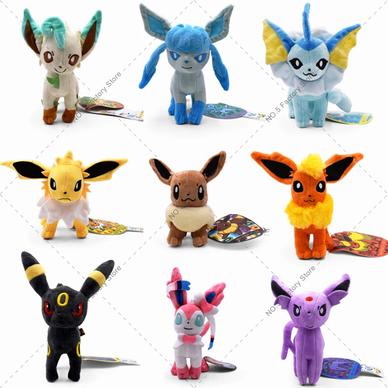 32 Style Eevee Plush Toy Pokemon Eeveelution Umbreon Vaporeon Jolteon Flareon Espeon Leafeon Cartoon Stuffed Animal Doll Peluche photo 5