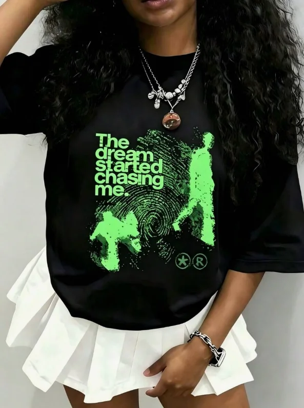 Men Tshirt Cotton Short Sleeve Shadow Print Y2k Top Tees Harajuku Streetwear Vintage Graphic Korean Aesthetic Clothing photo 6