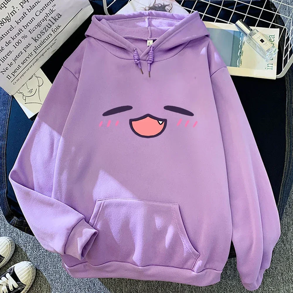 Tako Takodachi Face Hoodie Anime Hololive Hoodies Winter Women Spring/Autumn Tops Unisex Sweatshirt Vintage Harajuku Sudaderas photo 3
