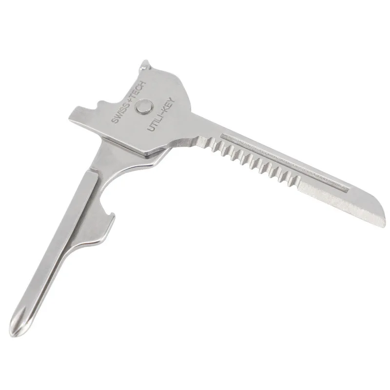 Multi Function Folding Tool Keychain Opener Screwdriver EDC 6 In 1 Utility Outdoor Survival Rescue Pocket Plier KeyRing photo 5