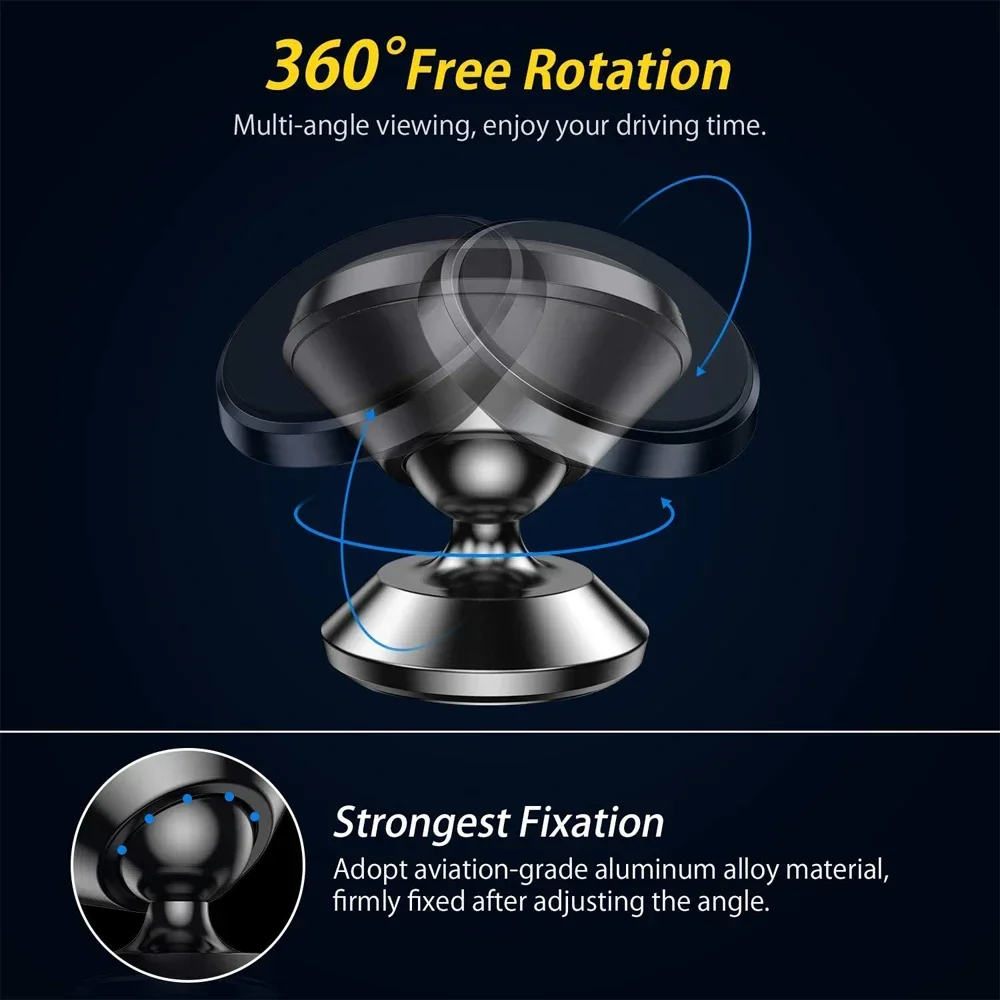 Magnetic Car Phone Holder Magnet Mount Mobile Cell Phone Stand GPS Support For iPhone 14 13 12 Pro Xiaomi Huawei Samsung Oneplus photo 4