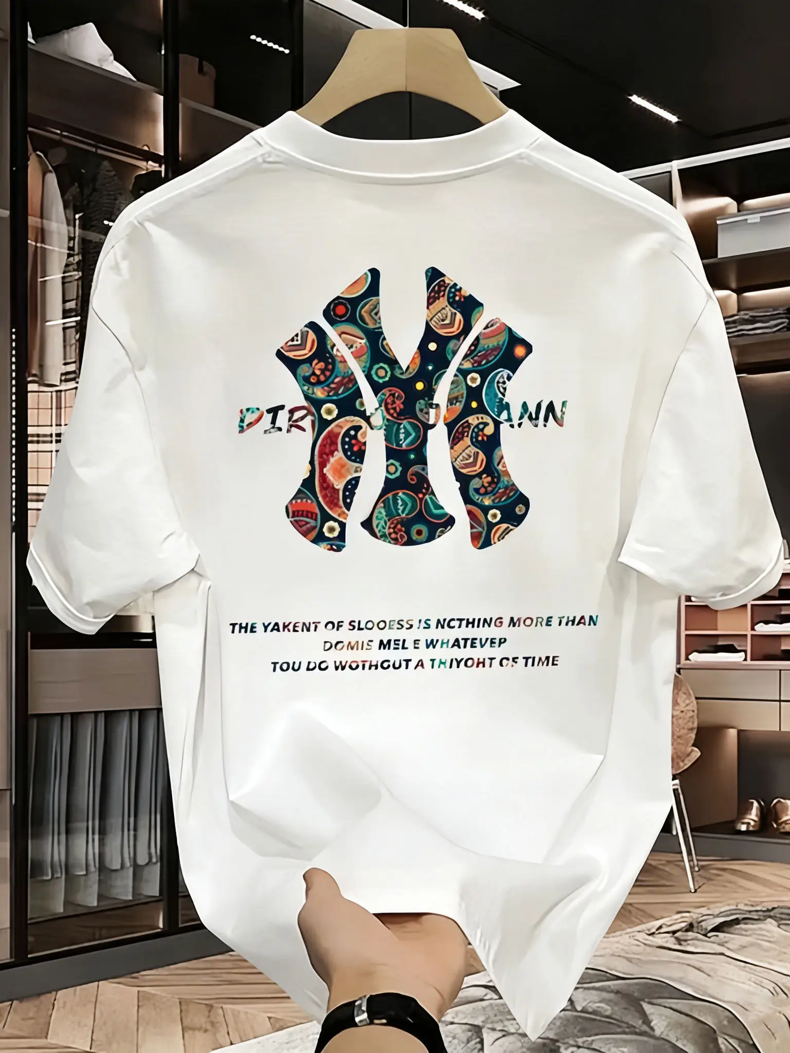 Men's summer printed T-shirt - High-quality, casual, versatile and trendy loose-fitting T-shirt photo 1