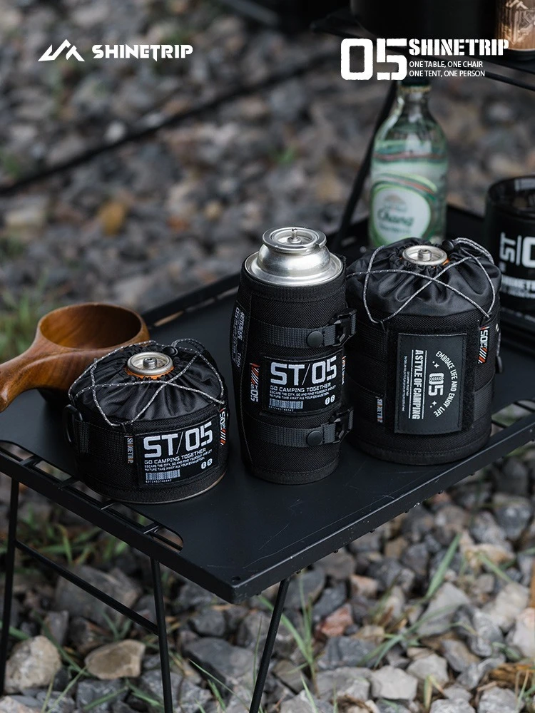 Blackened Gas Cylinder Protective Cover Outdoor Series Anti-Collision Camping Decoration Storage for Camping Gear photo 5