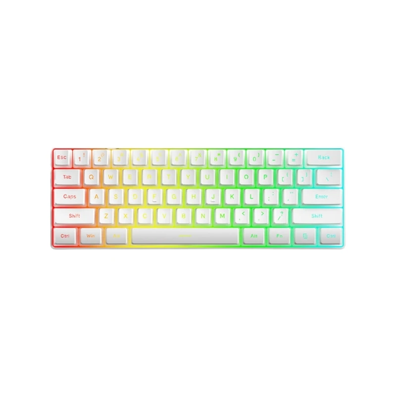 U55B Mechanical Gaming Keyboard LED Backlit Keycap Keyboard 61 Keys Corded Computer Keyboard for Laptop Gamer Office Work photo 1