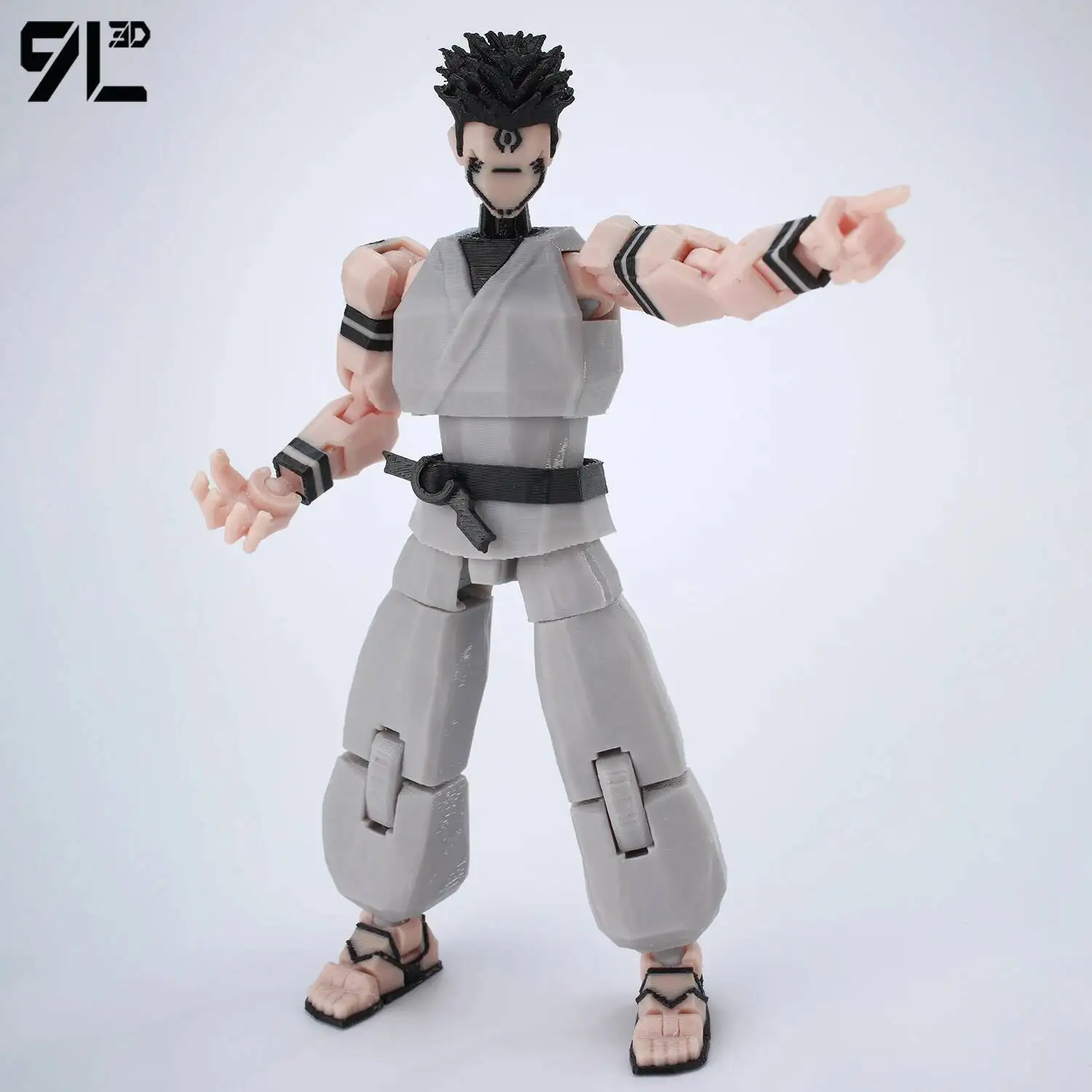 9L3D Printed Dummy13 T13 In Stock Ready to Ship Jujutsu Kaisen Grey Robe Sukuna Figure Anime Articulated Model Stress-Relief Toy photo 3