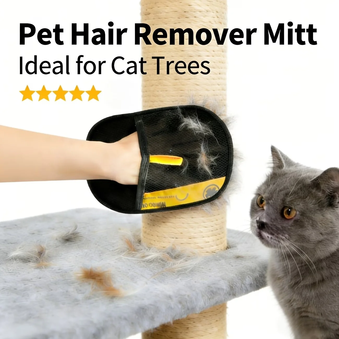 2-Piece Pet Hair Removal Gloves – Double-Sided Cat Brushes, Anti-Shedding Grooming Gloves, Hair Control Care Tools photo 5