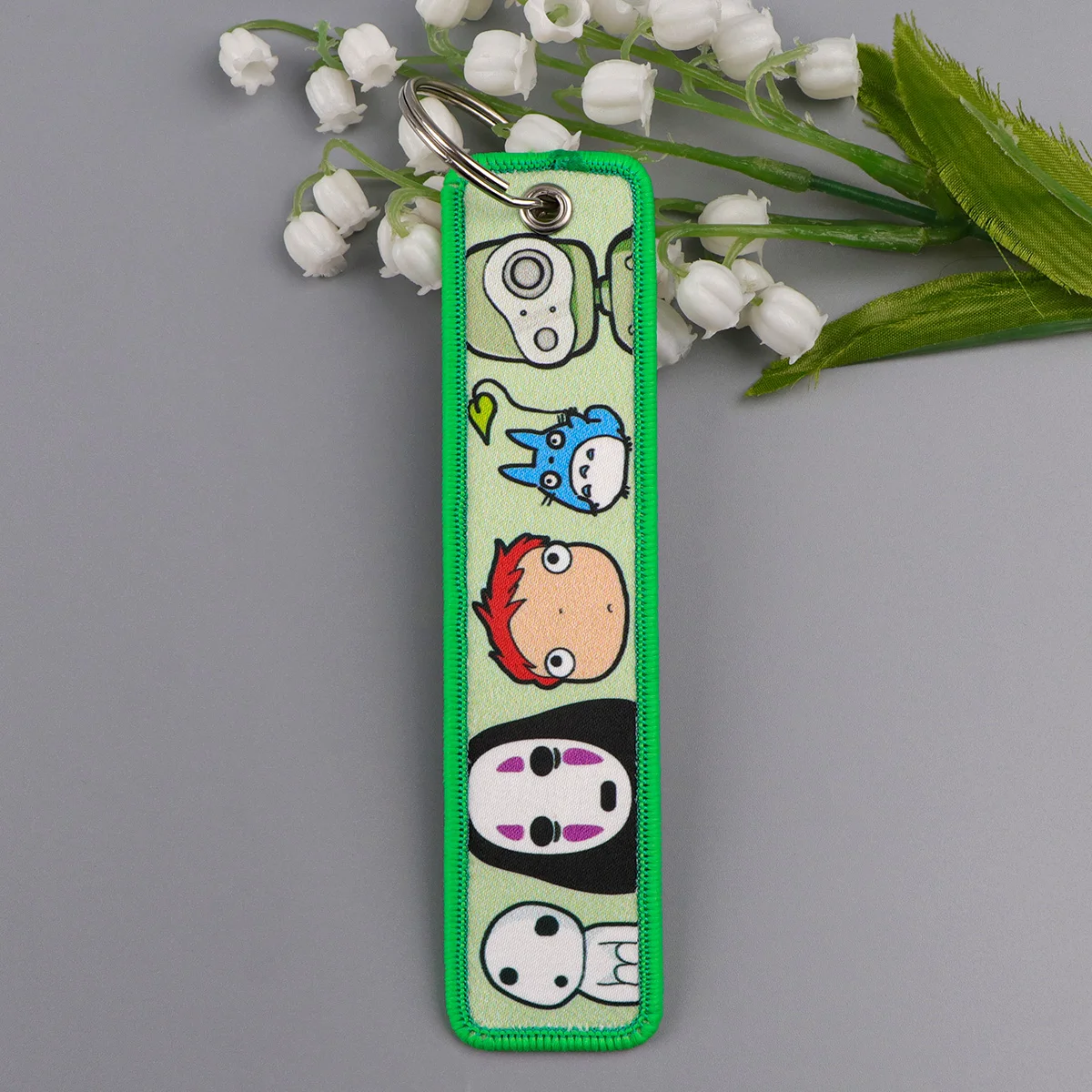 Manga Embroidered Keychains Key Fobs Key Tags Cute Cartoon Key Rings for Bags Cars Collectible Gifts for Anime Fans Accessories photo 4