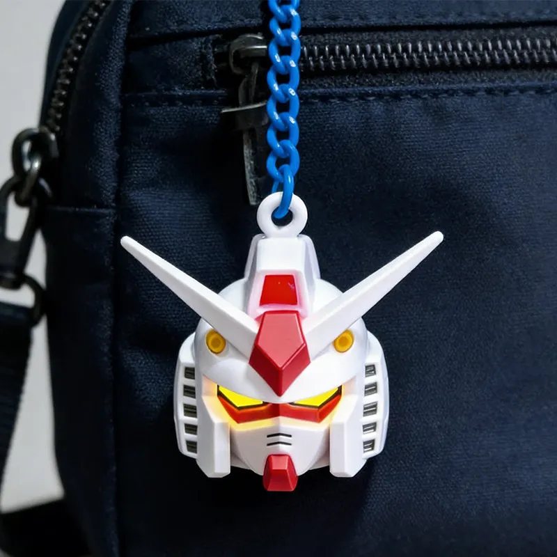 New SD RX-78-2 Luminous Head Keychain Desktop Ornament backpack charm PVC Model Collectible Anime Figure Trendy Toy Gift photo 4