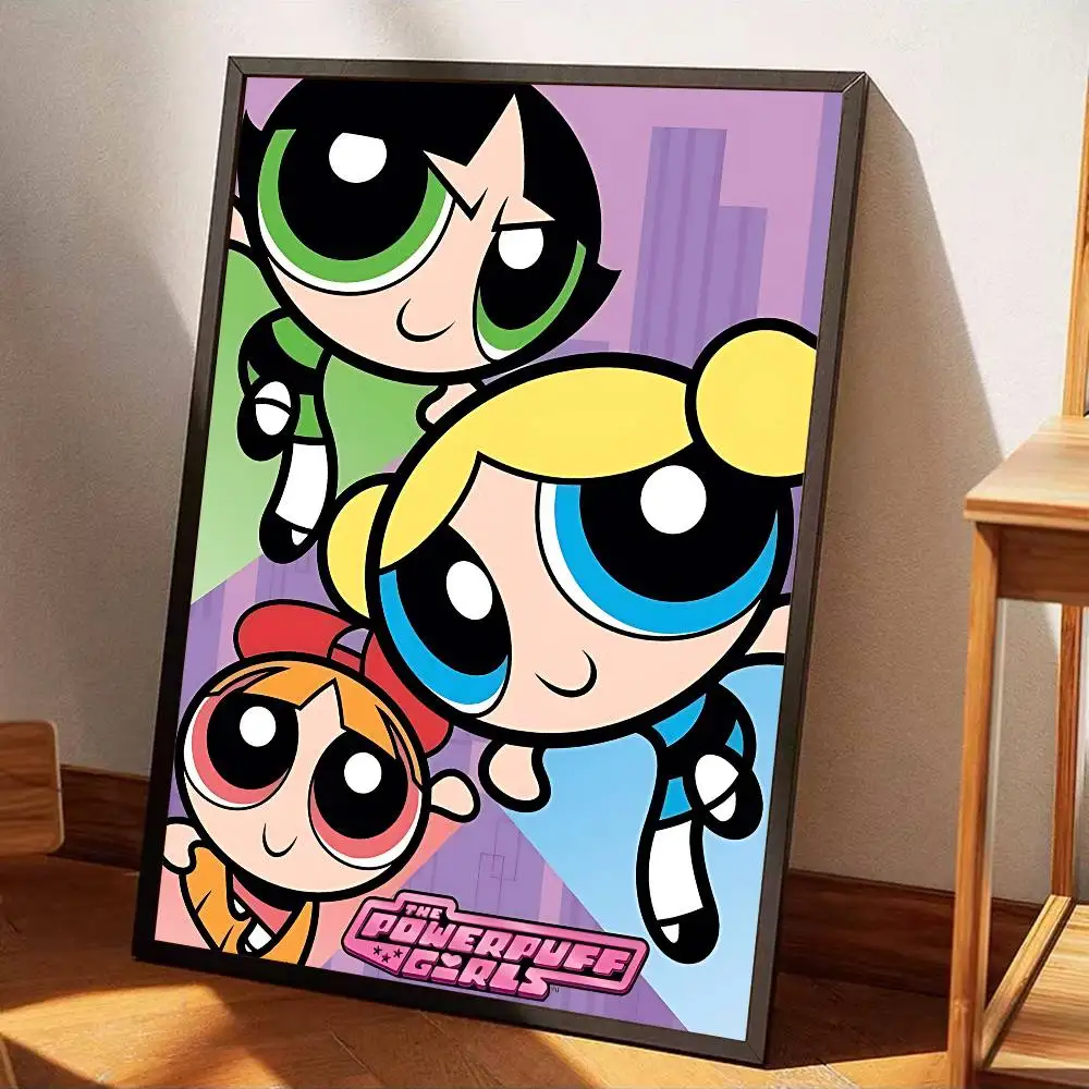 the Powerpuff Girls Anime Posters Sticky HD Quality Wall Art Retro Posters for Home Room Wall Decor photo 5