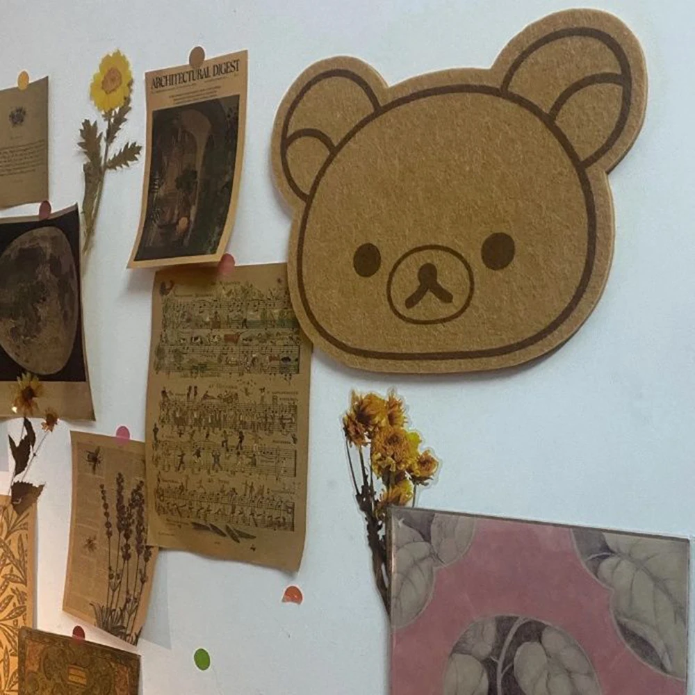 Cartoon Felt Board Cute Dormitory Background Decoration Photo Wall Felt Message Board Non Damaging Wall No Drilling photo 3