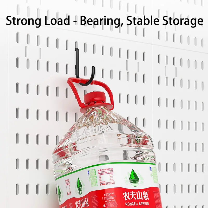 Study Room Pegboard with Shelves Tool Free Wall Grid Scratch Proof Easy to Install for Computer Desk Accessories photo 4