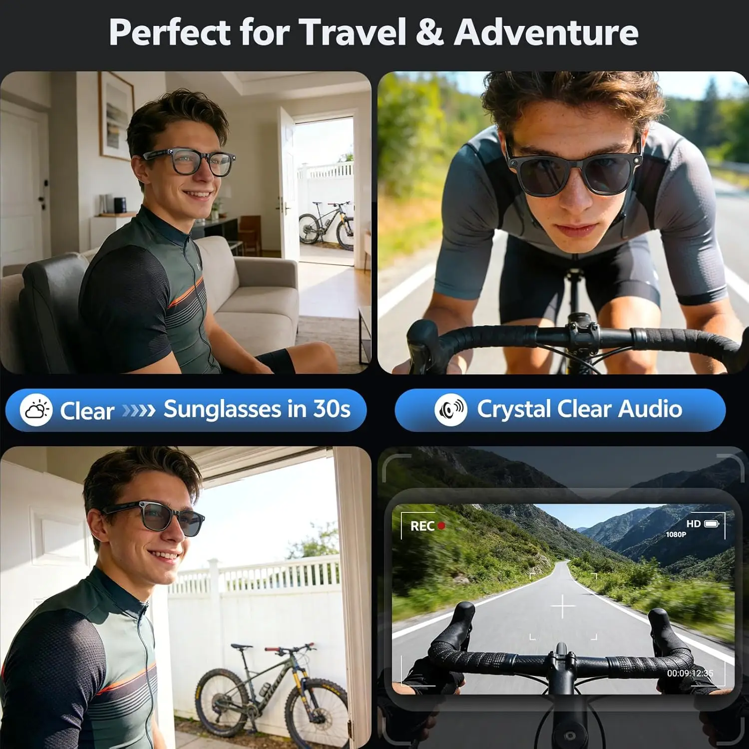 2026 4K 8MP Smart Glasses Men HD Camera 150+Language Translation ChatGPT WIFI Video Recording Bluetooth CallAudio Glasses Women photo 2