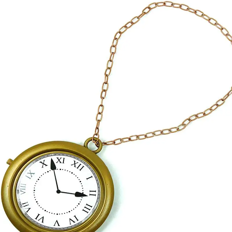 PEAENSR Alice In Wonderland Mr. Rabbit's Pocket Watch Bronze Wall Watch Cosplay Props Role-playing Accessories photo 2