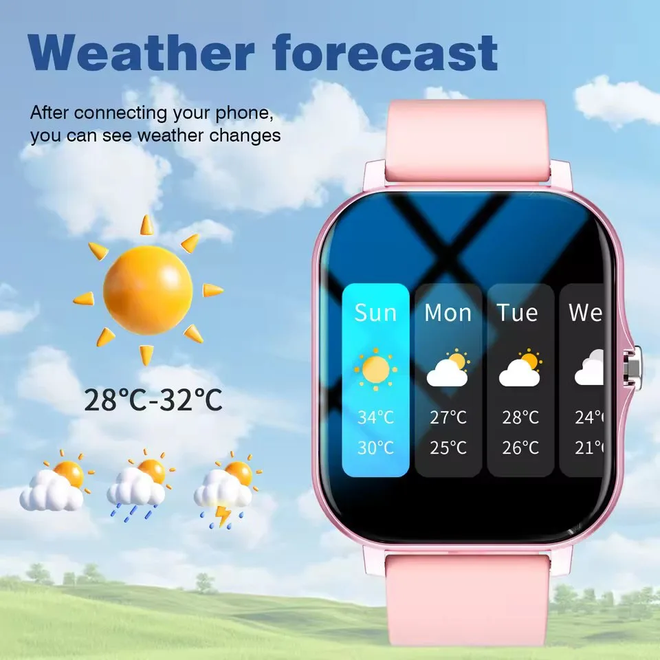 Men Women Smart Watch 1.83''Waterproof Fitness Sports Watch Answer Call Sleep Sport Pedometer Information Alerts Smartwatch HT30 photo 5