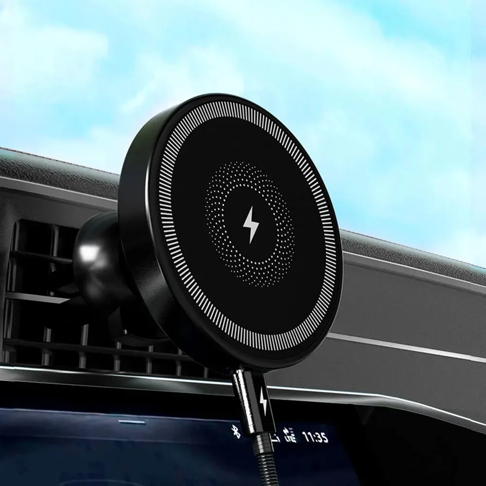 Car For Magsafe Wireless Charger Pad Air Vent Phone Holder Stand For iPhone 17~12 Samsung Xiaomi Fast Charging Cellphone Bracket photo 2