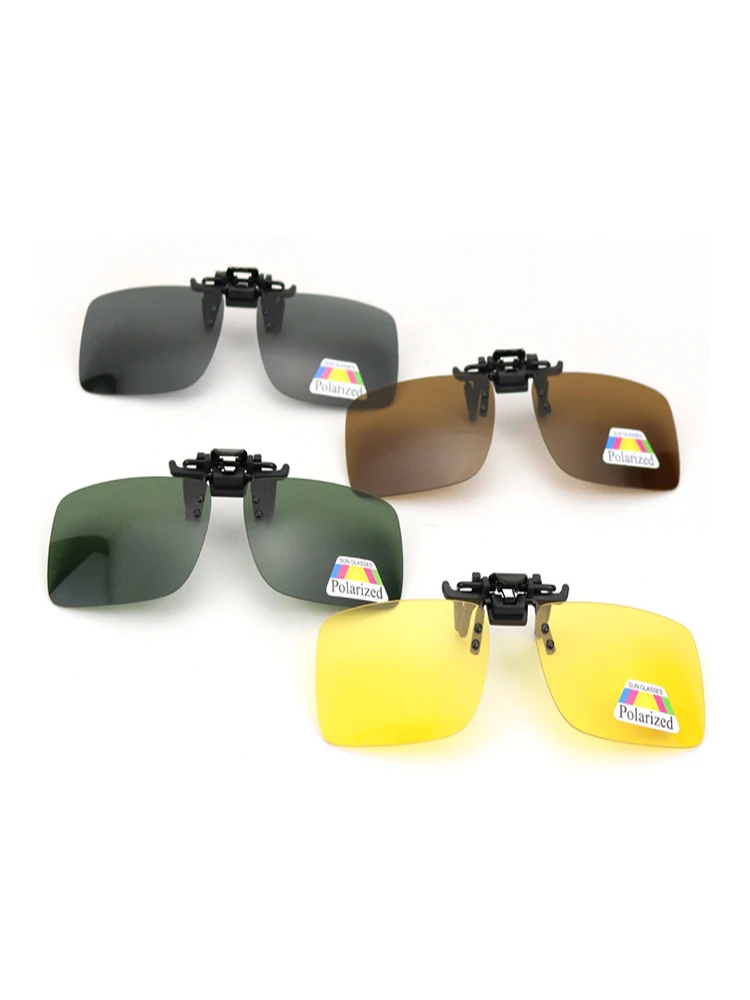 Polarized Clip Sunglasses Myopia Glasses Clip Driver Fishing Night Vision Myopia Clipon Sun Shading Eyeglasses photo 6