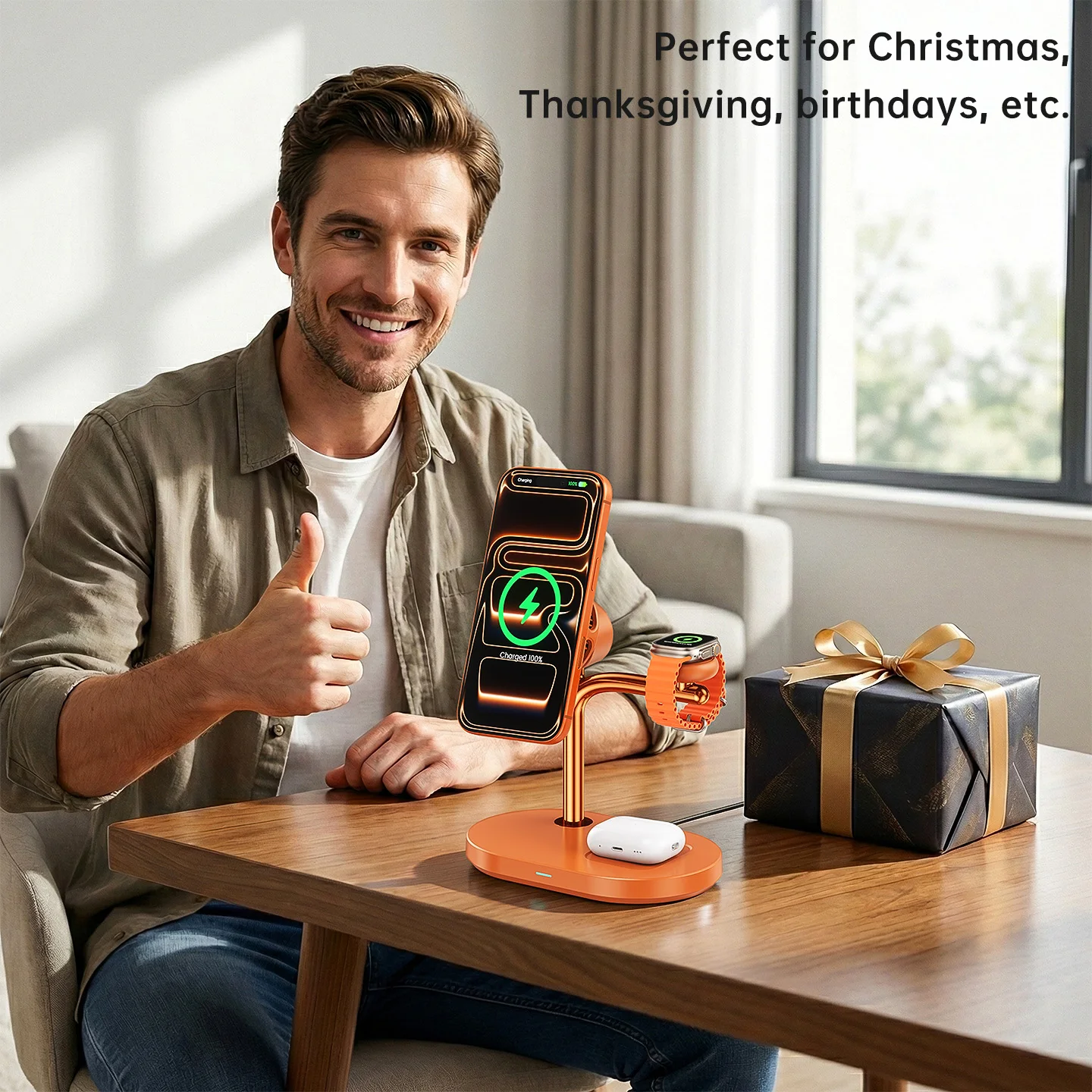 25W MagCold Wireless Charging Stand for iPhone 17 Galaxy S26, Qi2.2 Fast Charger Magnetic Cooling Dock for IWatch/Galaxy Watch 9 photo 4