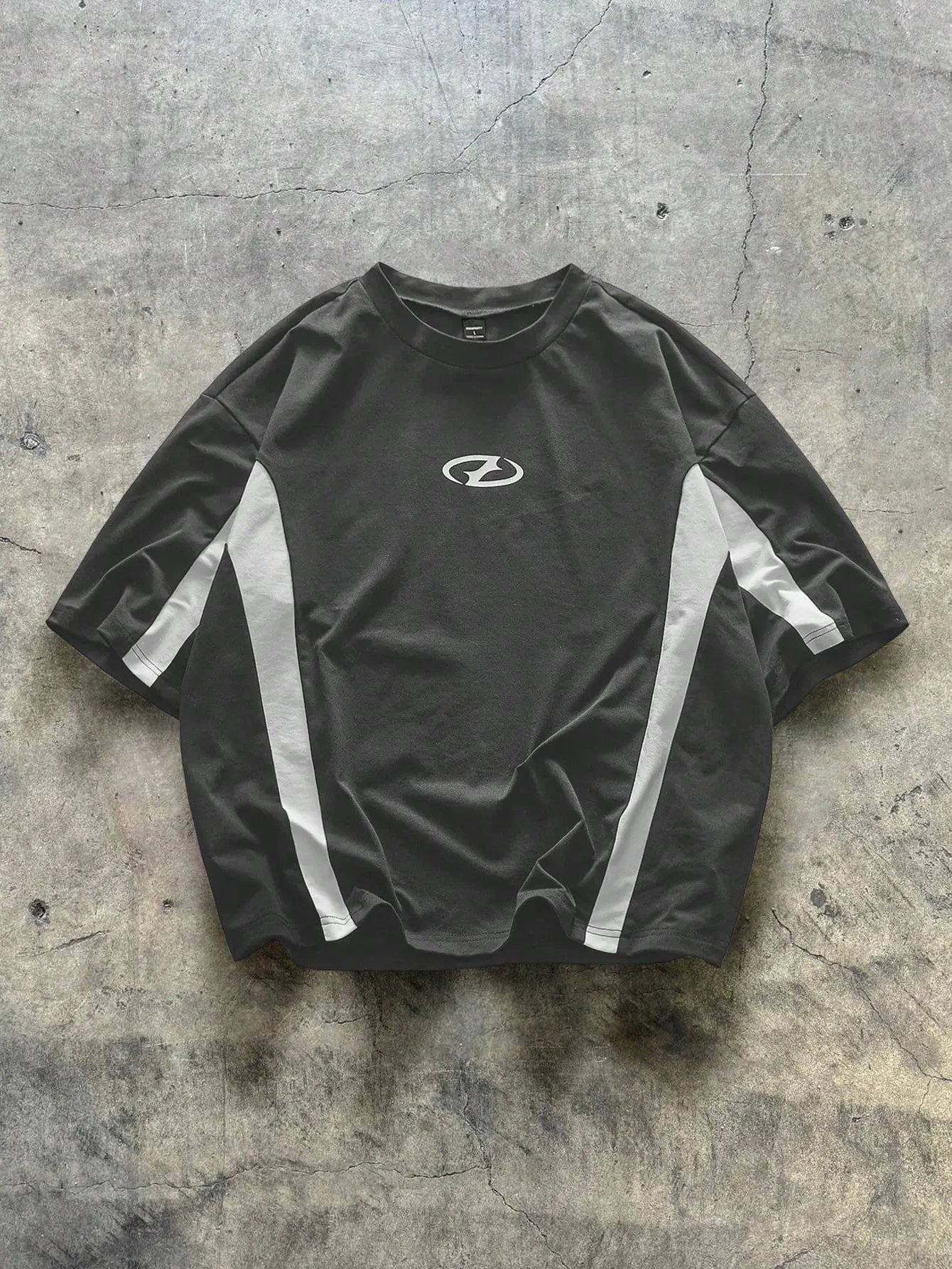 2026 Summer New Product European and American Men's Summer Minimalist 3D Letter Printing Comfortable and Breathable Round Neck T photo 1