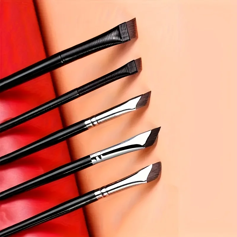 3/5/7pcs Eyeliner Brush Set, with Tilted Fine Blade, Suitable for Precise Application - Suitable for All Skin Types. photo 2