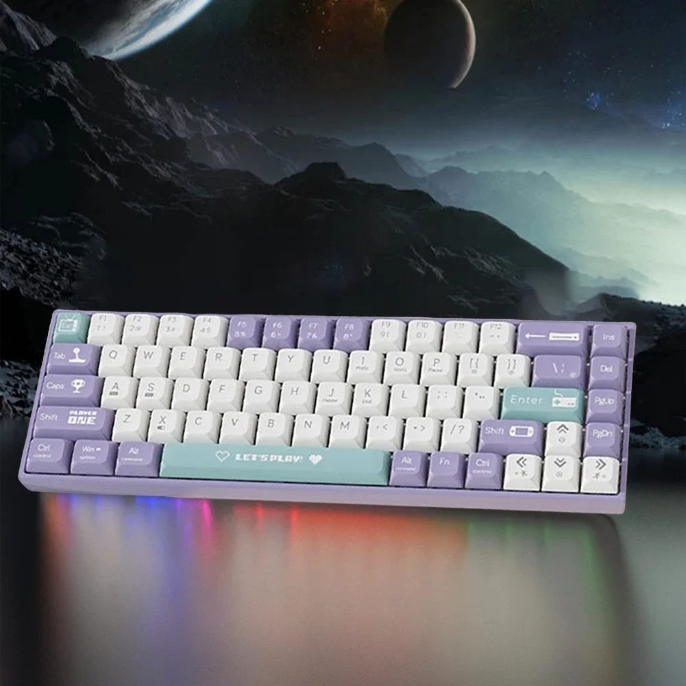 Compact Mechanical Gaming Keyboard with RGB Backlit Computer Keyboard Hot Swappable Keyboard for Windows Laptops and PC Gamers photo 3