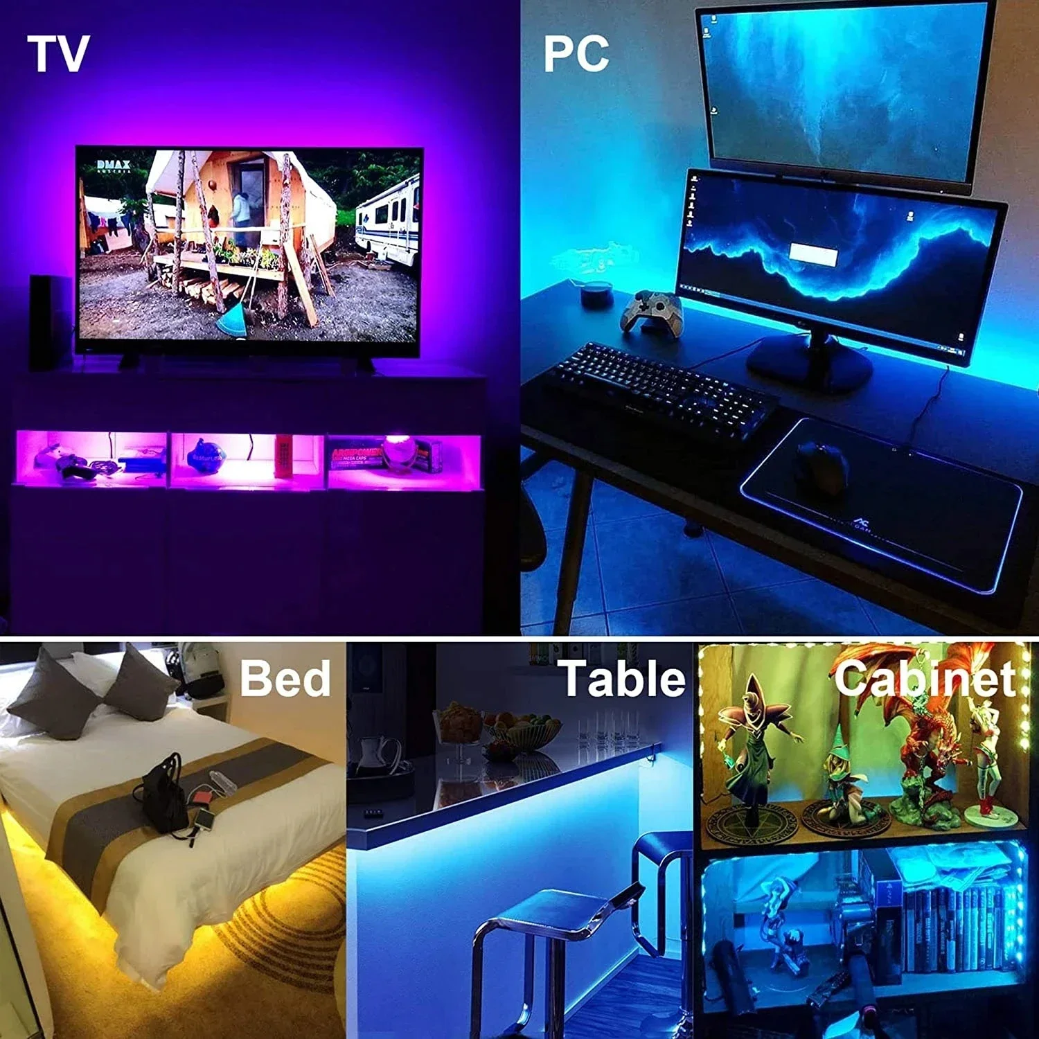 5V Usb Led Lights For Room 5050 Rgb Led Strip 5 10 Meter Diode Tape Gamer Decoration Ice String Bar Lighting Adhesive Led Ribbon photo 6