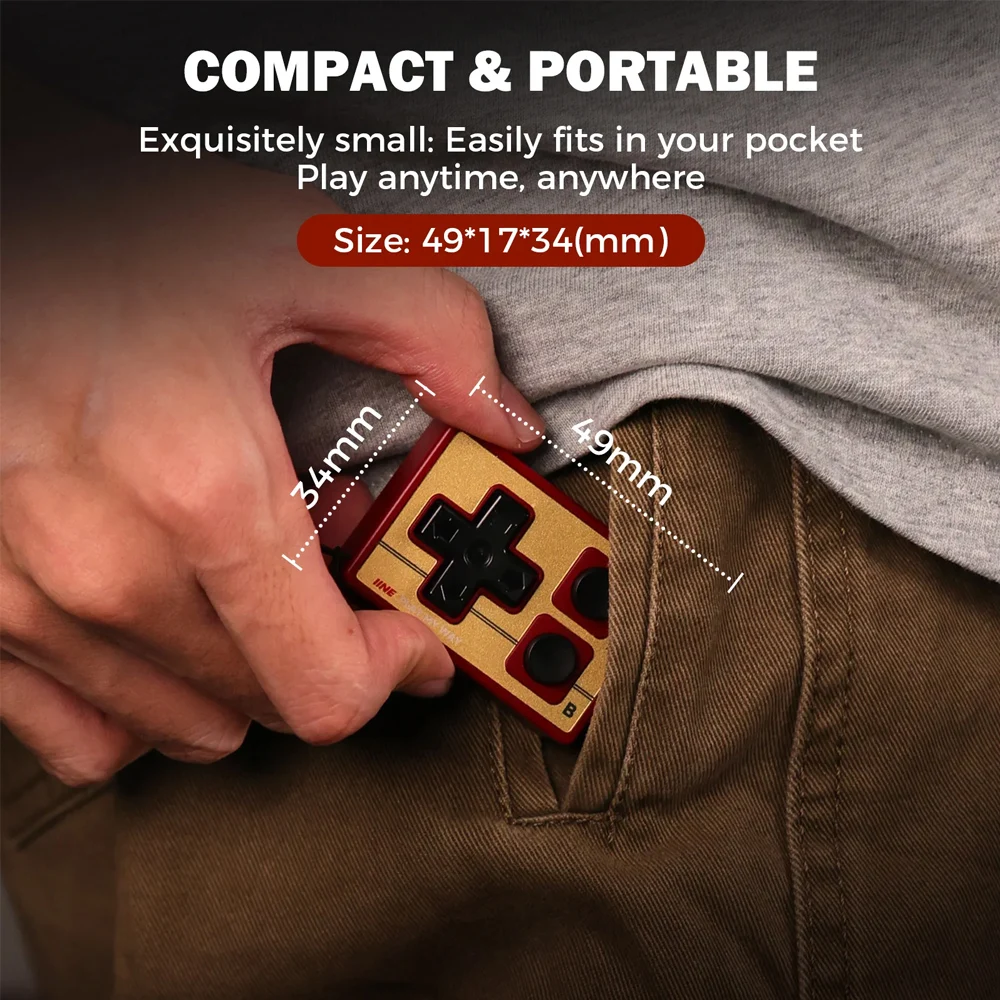 IINE Mini Controller for iOS Android PC Phone Gamebrick Retro Gamepad Page-turning Camera Control Portable Keyboard Dual Mode photo 2