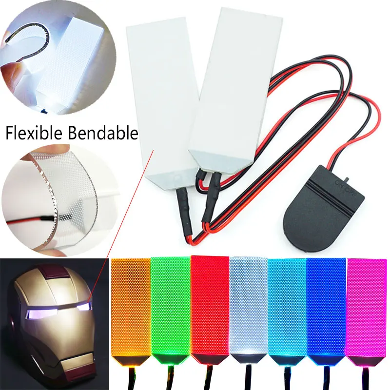 Flexible Bendable DIY LED Light Eyes Kits for Iron Man Halloween Helmet Mask Eye Light Cosplay Accessories Can Cropped Props photo 1