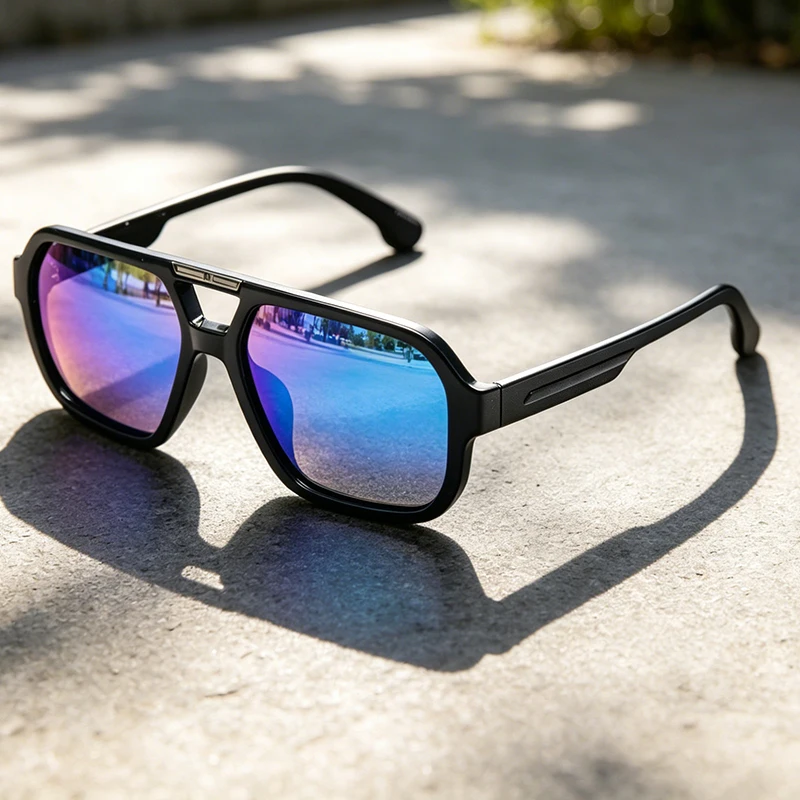 Polarized Pilot Sunglasses Men Women 2026 Retro Square Double Bridge Vintage Sun Glasses UV400 Driving Outdoor photo 4