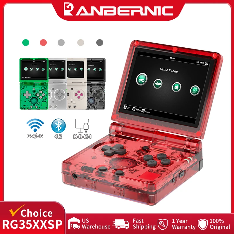 ANBERNIC RG35XXSP Flip Retro Handheld Game Console Linux 64bit WiFi Bluetooth Retro Video Gaming Console Online Play HDMI-TV Out photo 1