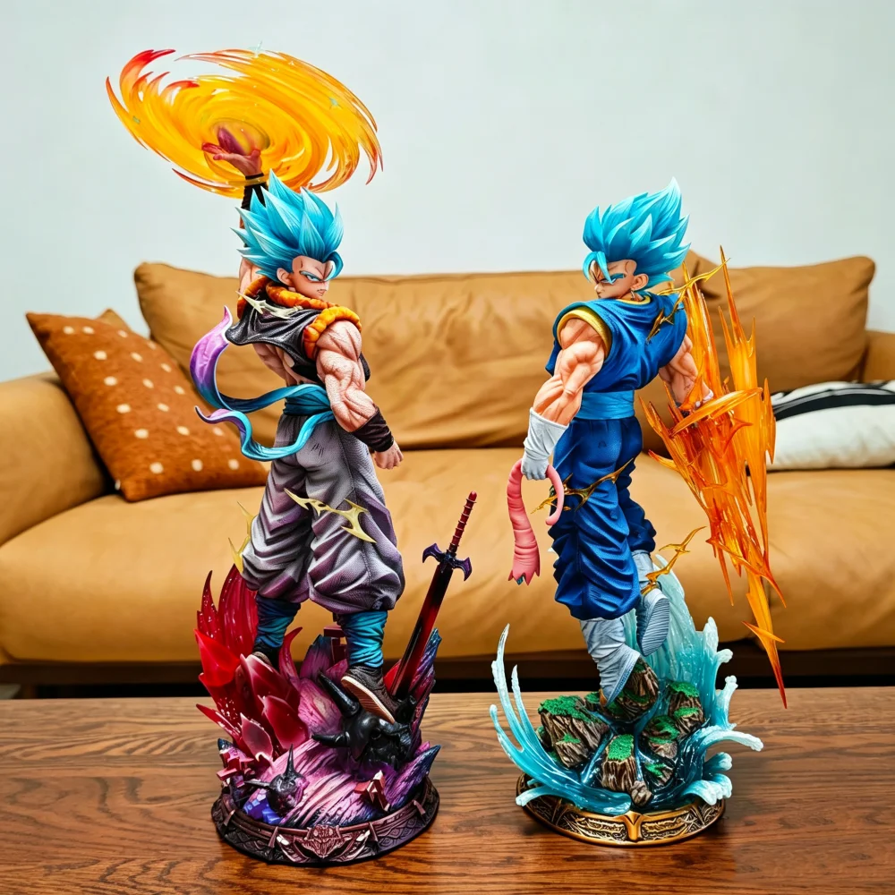 Jt Statue Dragon Ball Z Vegetto Figure 3 Heads Replace Super Saiyan 39.5cm/15.55inch Action Figures Collection Model Toys Gifts photo 1
