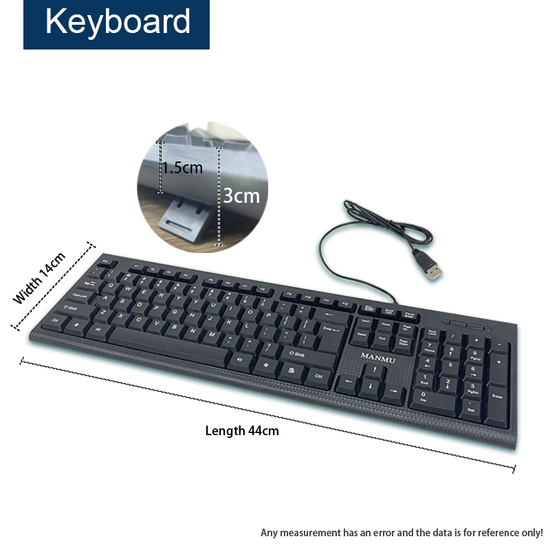 MANMU Office Keyboard And Mouse Combo Set Gaming Wired Mouse For Computer photo 3